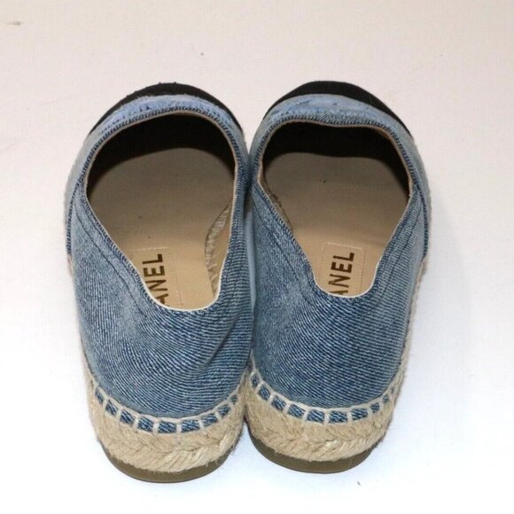 Chanel Denim Cap Toe CC Espadrilles EU 35 US 5 - Blue/Black - Picture 6 of 15